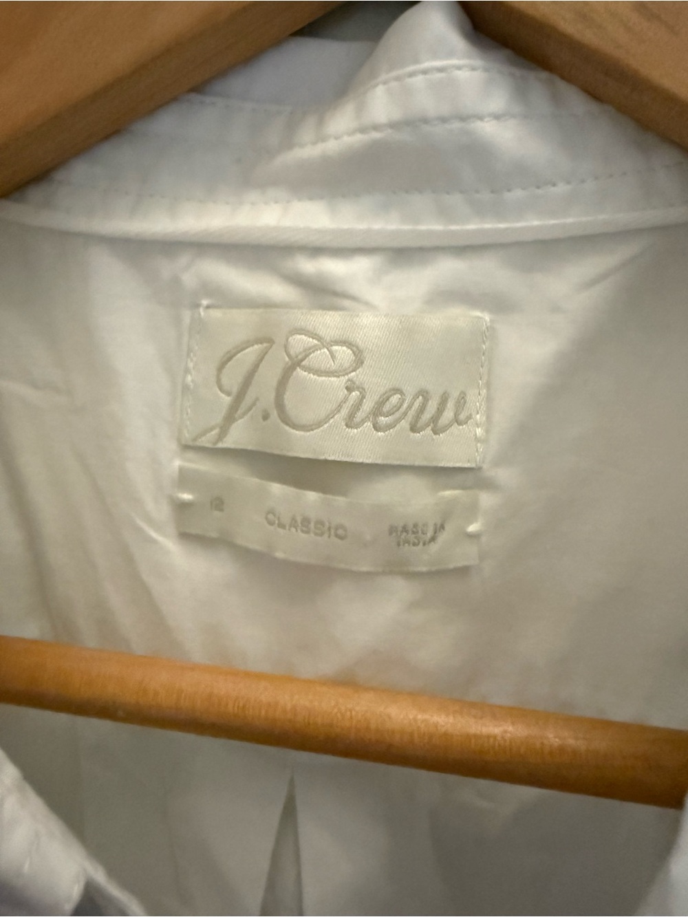 Jcrew Classic White Button-Down Ruffle Sleeve Top - Picture 5 of 6